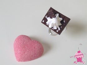 Bague tablette de chocolat chantilly