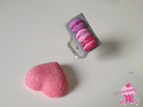 Bague 3 macarons sur plateau argent