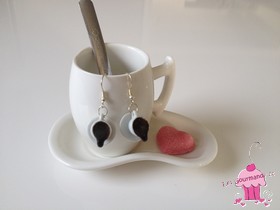 Boucle pendante tasse de café