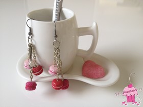 Boucle pendante Trio de macarons