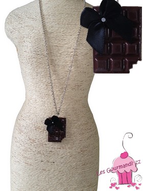Collier tablette de chocolat