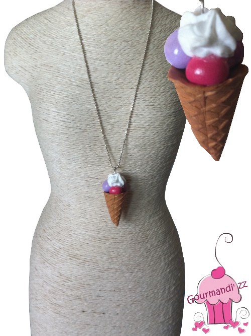 Collier cornet de glace
